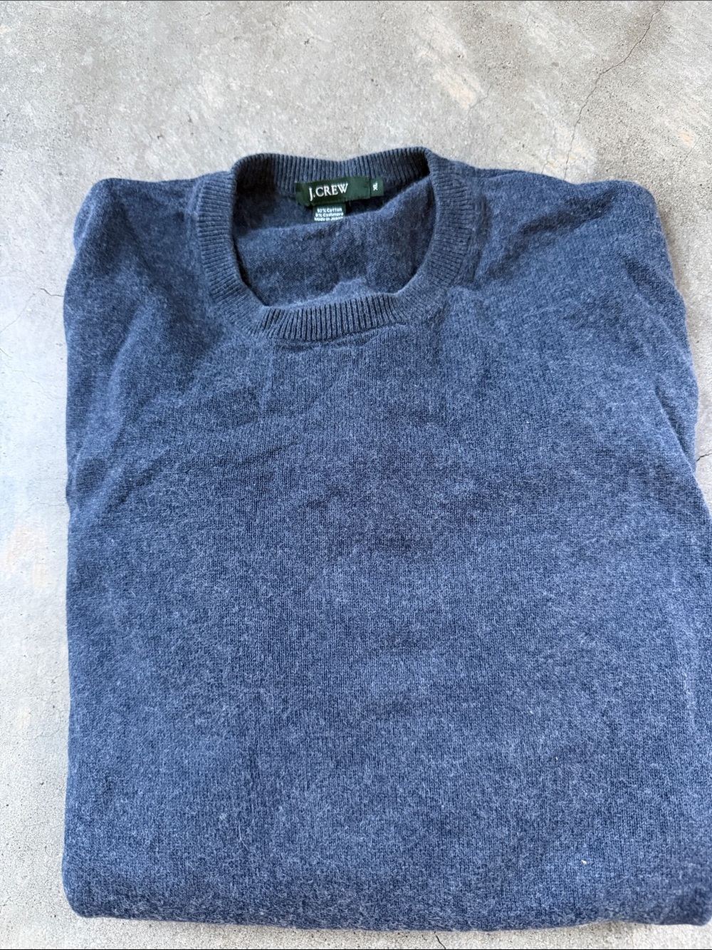 J. Crew Men's Crewneck Sweater in Navy Blue